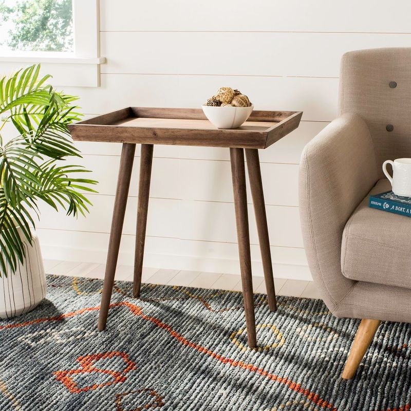 Nonie Tray Accent Table - Light Brown - Safavieh.