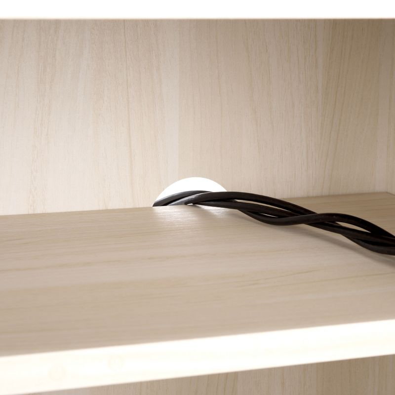 Lylia 4 Door Media Stand - MED9623 - Bleached White/Gold - Safavieh