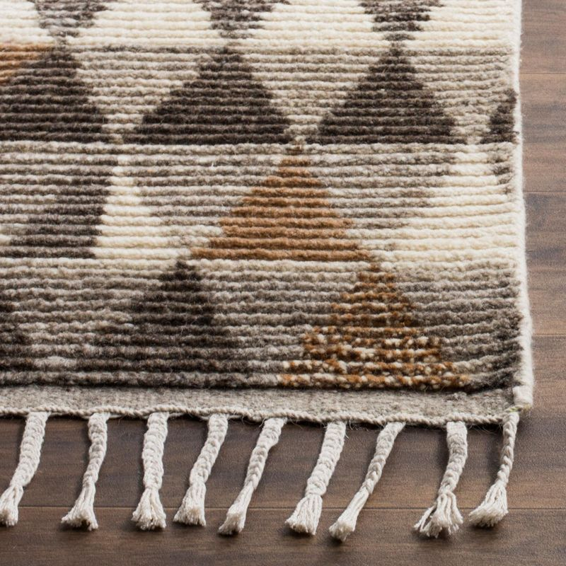 Kenya KNY120 Hand Knotted Area Rug - Ivory/Multi - 9'x12' - Safavieh