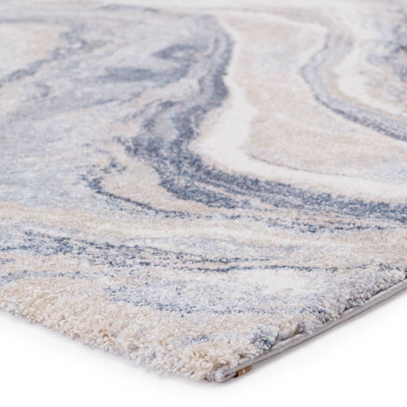 3'x10' Vibe by Orion Abstract Area Rug Blue/Light Gray - Jaipur Living: High Pile Runner, Vintage Style, Indoor Use