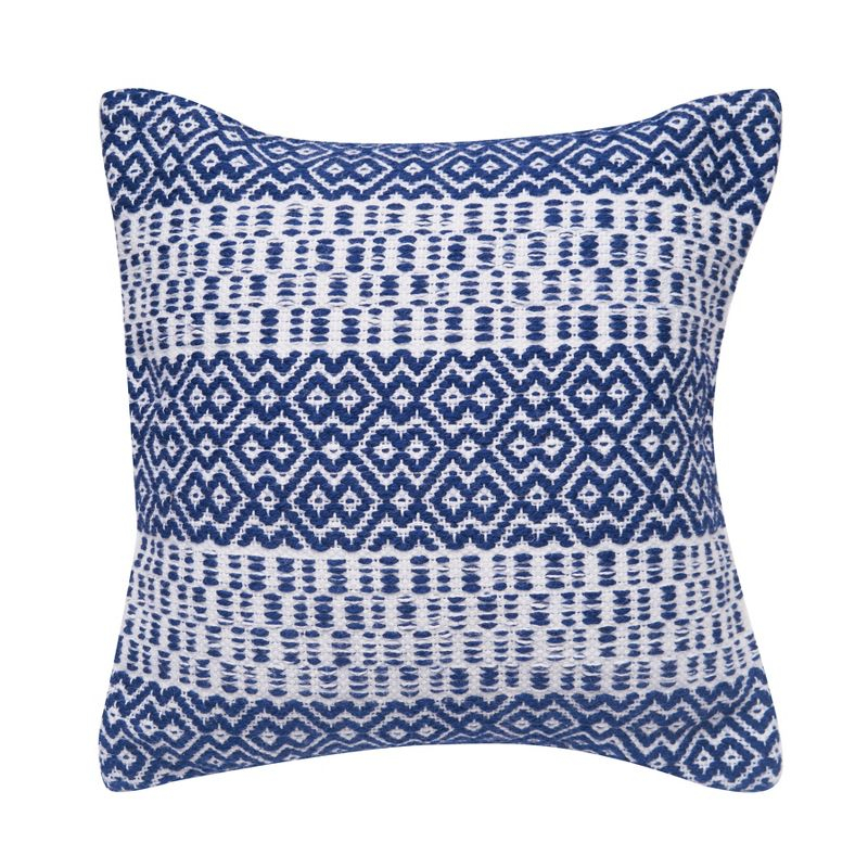 C&F Home Pim Diamond Stripe Aqua Pillow
