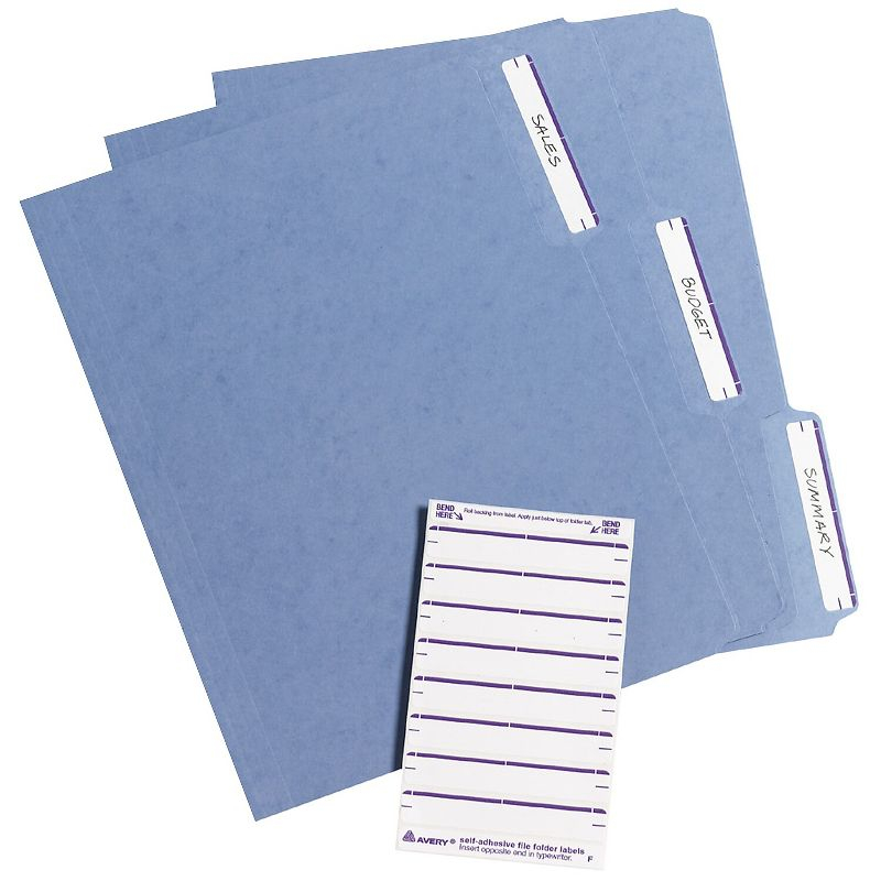 Avery Easy Peel Laser/Inkjet File Folder Labels 2/3" x 3 7/16" Purple 537829