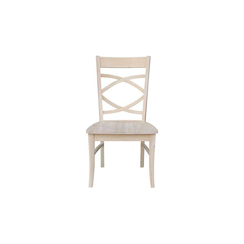 International Concepts Set of Two Milano Chairs with Wood Seats