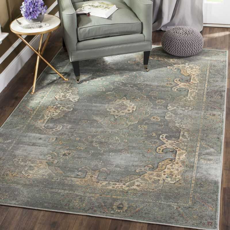 Vintage VTG137 Power Loomed Indoor Accent Rug - Grey/Multi - 3'3"x5'7" - Safavieh.