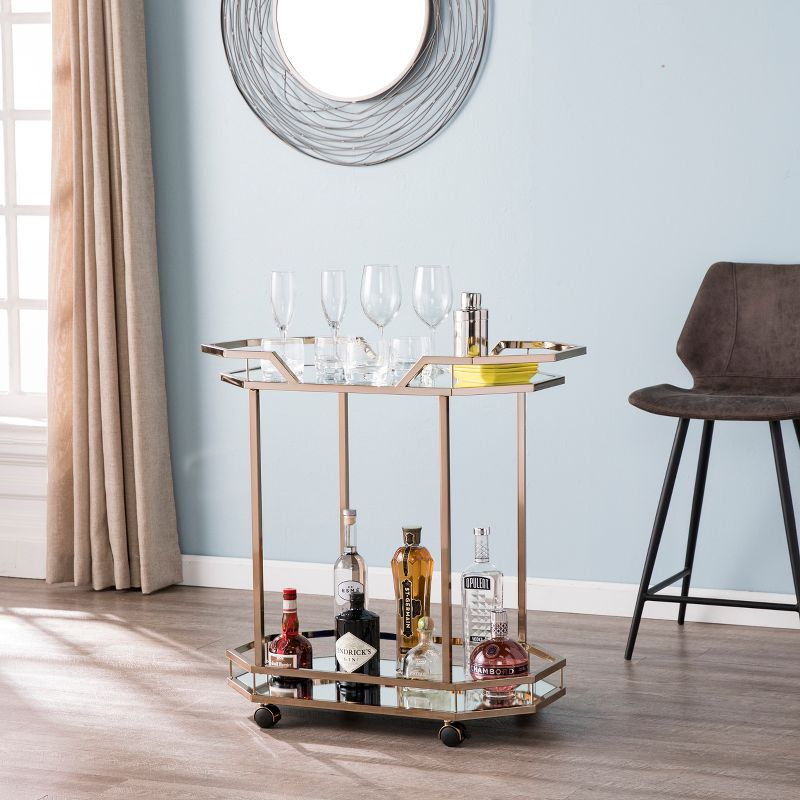 Ari Art Deco Bar Cart - HZ2011 - Champagne - SEI