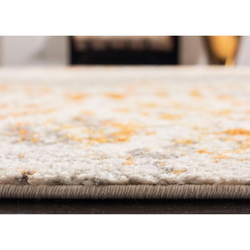 Madison MAD608 Power Loomed Accent Rug - Cream/Orange - 2'3"x4' - Safavieh.