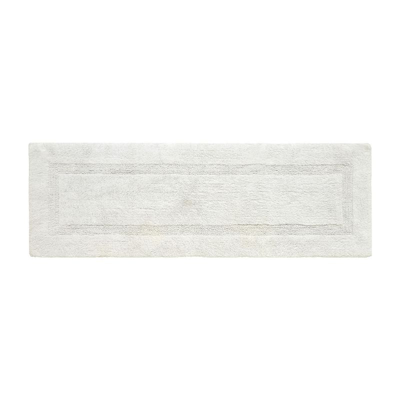 Better Trends Lux 100% Cotton Tufted Solid Reversible Bath Rug 20" x 60" Runner - Ivory