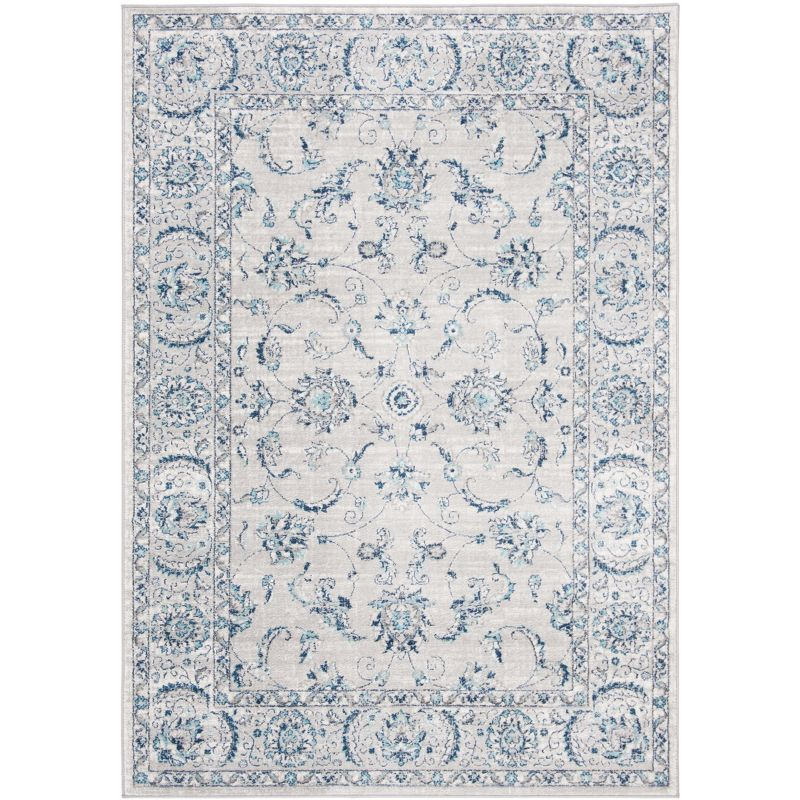 Brentwood BNT854 Power Loomed Indoor Area Rug - Light Grey/Blue - 5'3"x7'6" - Safavieh