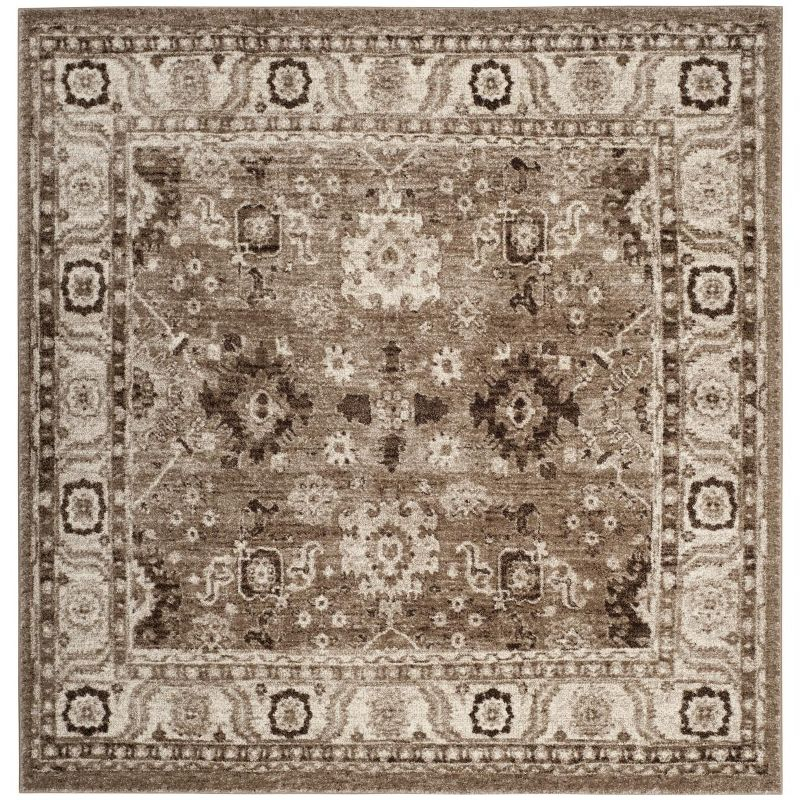 Vintage Hamadan VTH214 Power Loomed Indoor Area Rug - Taupe - 6'7"x6'7" - Safavieh