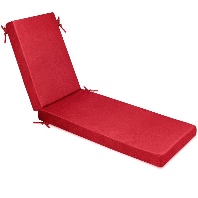 Milliard Memory Foam Outdoor Lounge Cushion, Red, 73x20x2.5