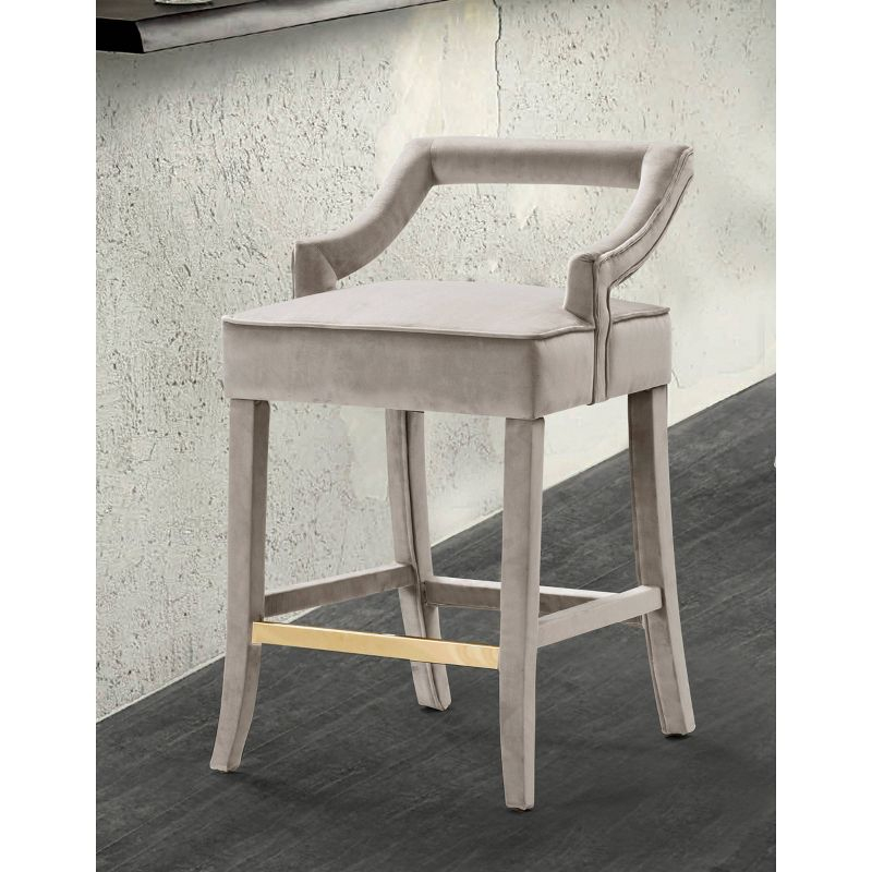 Cassia Counter Height Barstool Taupe - Chic Home Design