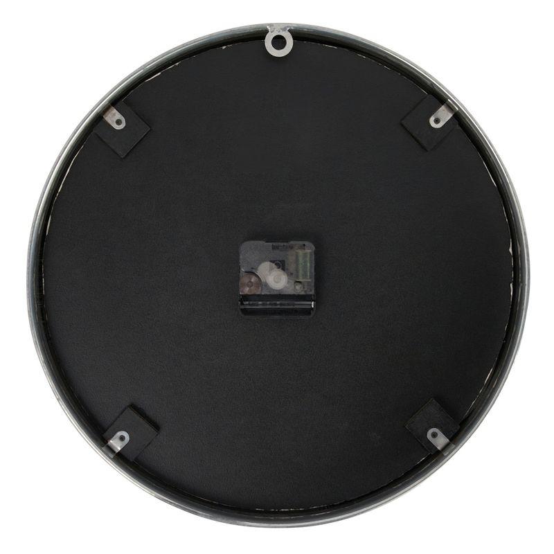 Storied Home Classic Round Metal Wall Clock, Antique Nickel Finish