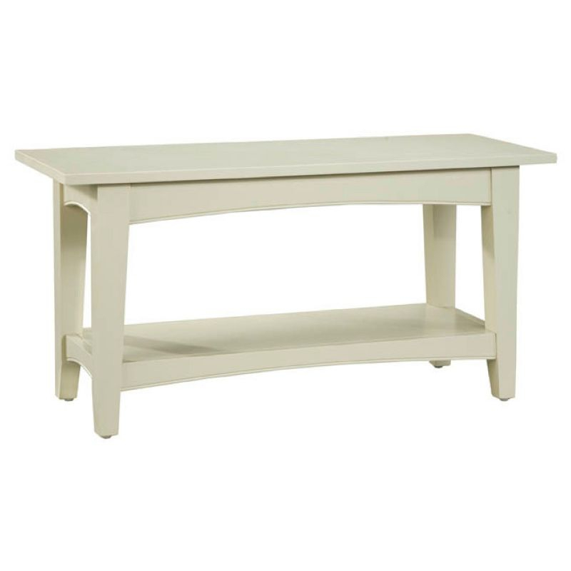 Shaker Cottage Bench with Shelf Sand - Alaterre Furniture: Hardwood Entryway Storage, Unupholstered Hallway Seat