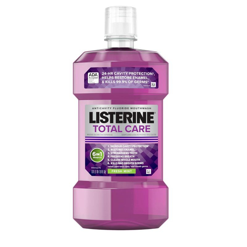 Listerine Total Care Anticavity Fluoride Mouthwash - 1L
