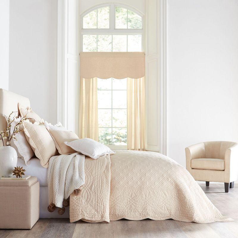 BrylaneHome Florence Oversized Bedspread - King, Oatmeal