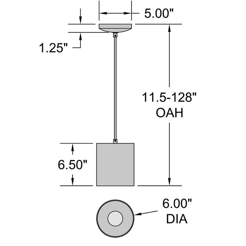 Access Lighting Pilson Xl 1 - Light Pendant in  Satin