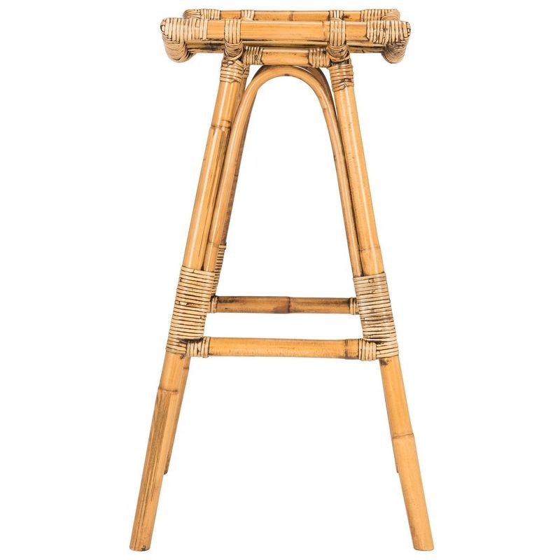 Leda Rattan Bar Stool - WIK6511 - Brown - Safavieh