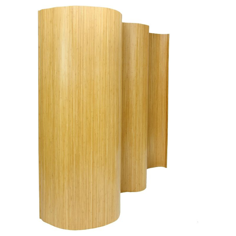 6 ft. Tall Bamboo Wave Screen - Dark Mocha
