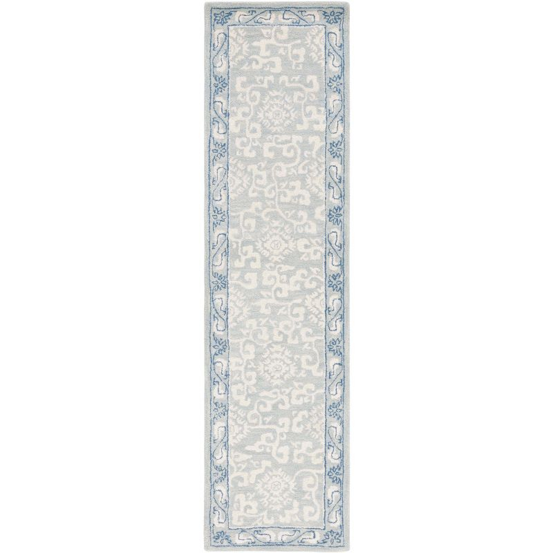 Antiquity AT860 Hand Tufted Indoor Runner Rug - Light Blue/Ivory - 2'3"x9' - Safavieh