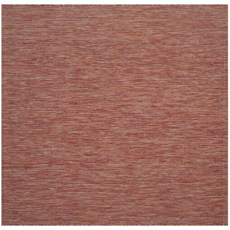 Courtyard CY8520 Power Loomed Indoor and Outdoor Area Rug - Red/Red - 6'7"x6'7" - Safavieh