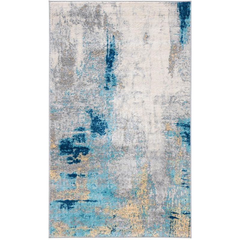 Jasper JSP101 Power Loomed Accent Rug - Grey/Gold - 3'x5' - Safavieh