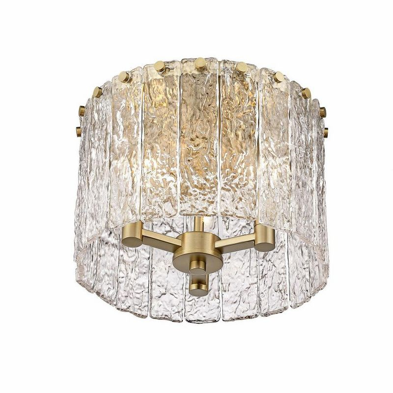 Z-Lite Glacier 3 - Light Flush Mount in  Modern Gold
