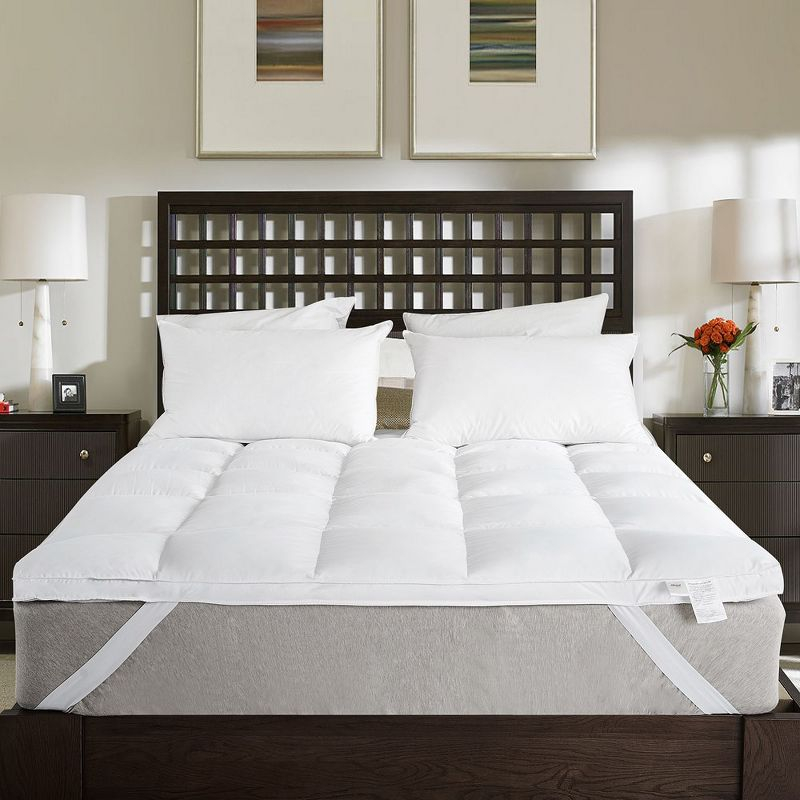 Cheer Collection Luxury Down Alternative Mattress Topper with Anchor Bands (Full)