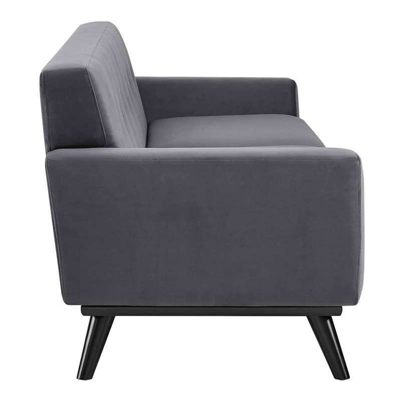 Modway Engage Performance Velvet Sofa Gray