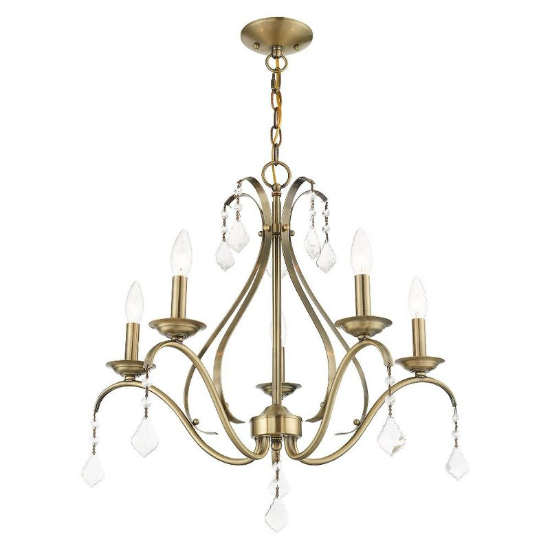 Livex Lighting Caterina 5 - Light Chandelier in  Antique Brass