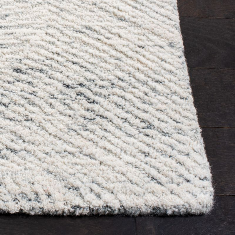 Metro MET999 Hand Tufted Indoor Accent Rug - Dark Grey/Ivory - 3'x5' - Safavieh