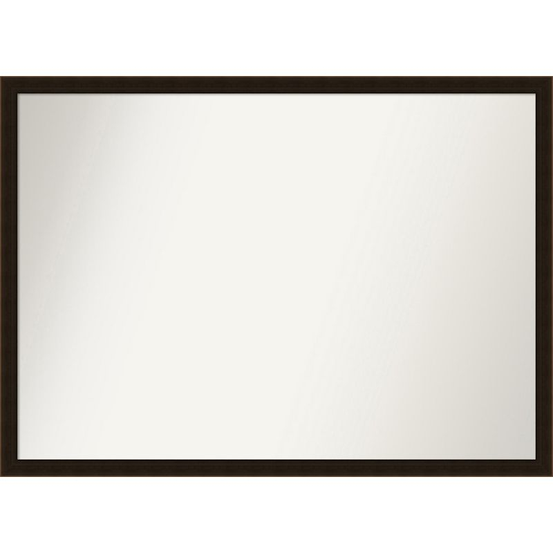 Amanti Art Espresso Brown Non-Beveled Wood Bathroom Wall Mirror 29 x 40 in.