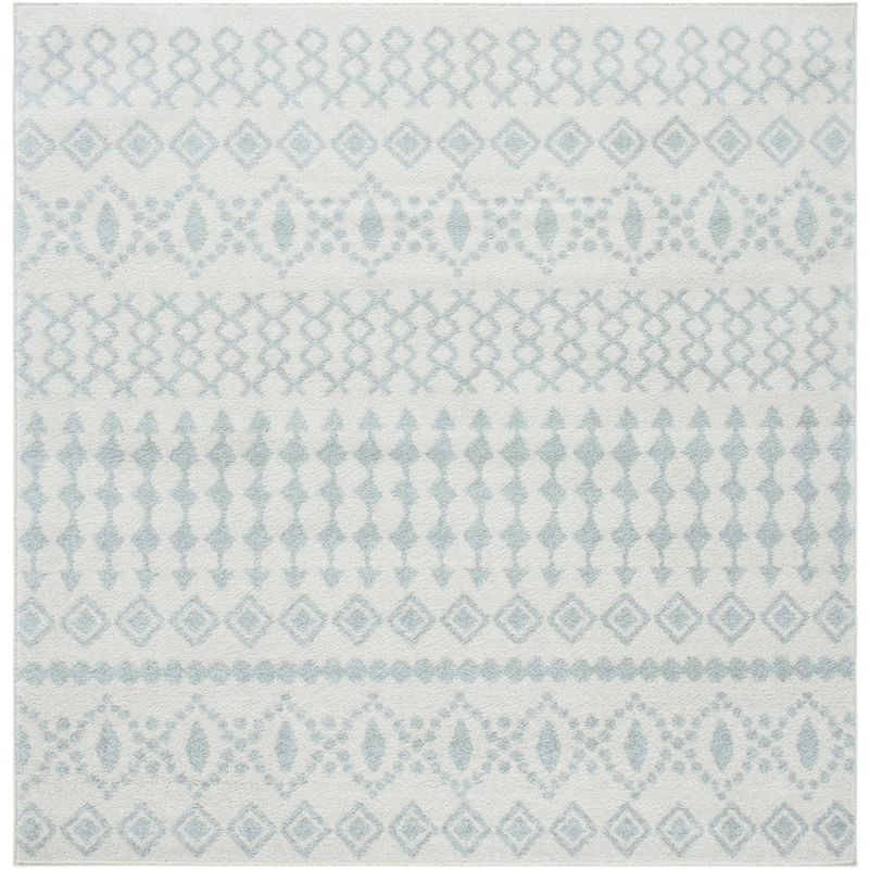 Tulum TUL240 Power Loomed Area Rug - Ivory/Light Grey - 6'7"x6'7" - Safavieh.