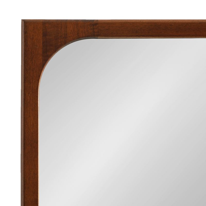 Kate & Laurel All Things Decor 24"x36" Kenai Framed Wall Mirror Walnut Brown: Modern Rectangular Design, No Assembly Required
