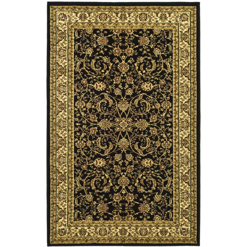 Lyndhurst LNH219 Power Loomed Accent Rug - Black/Ivory - 3'3"x5'3" - Safavieh.