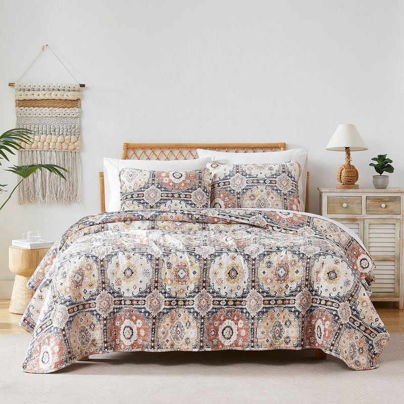 Southshore Fine Living Kilim Oversized 2-Piece Quilt Set Natural Twin / Twin XL