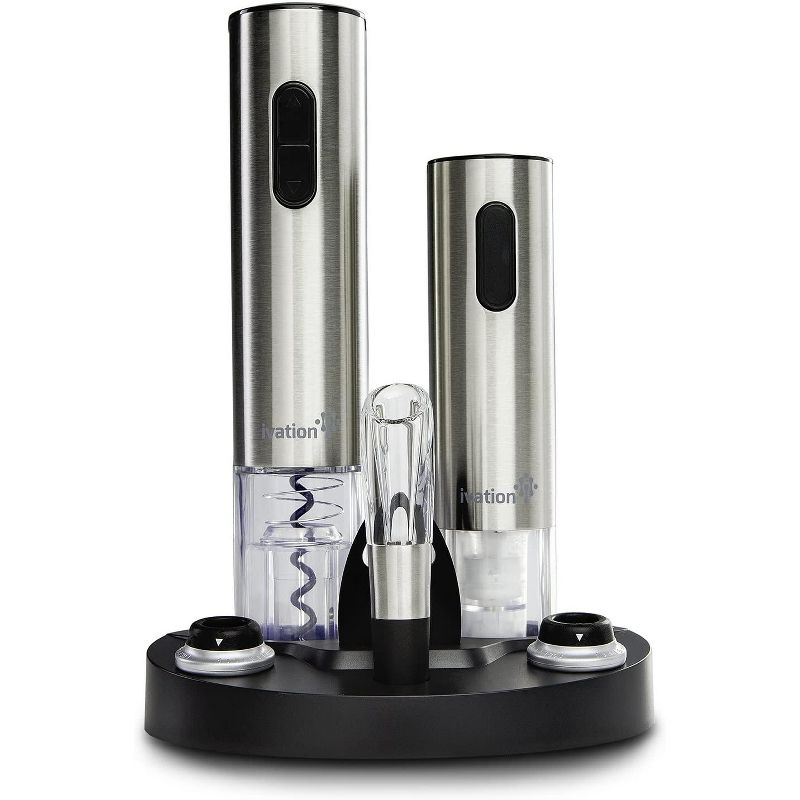Ivation 7-Piece Wine Gift Set with Electric Bottle Opener, Wine Aerator, Foil Cutter, and More