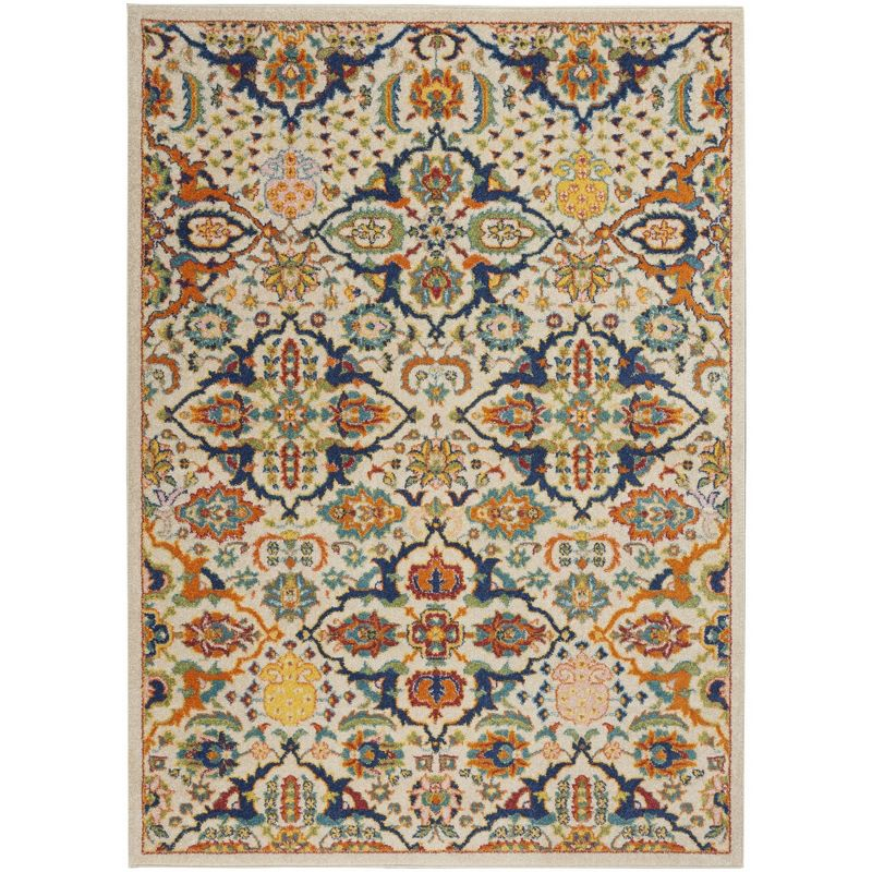 Nourison Allur Boho Indoor Area Rug Ivory Multicolor 5'3" x 7'3"