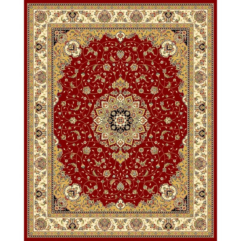 Lyndhurst LNH329 Power Loomed Area Rug - Red/Ivory - 8'x11' - Safavieh