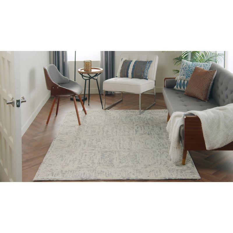 Nourison Vail Contemporary Indoor Area Rug Grey 2'3" x 7'6"