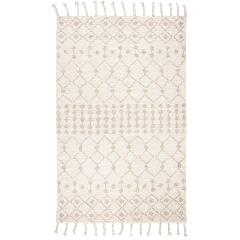 Casablanca CSB203 Hand Tufted Indoor Area Rug - Ivory/Beige - 4'x6' - Safavieh
