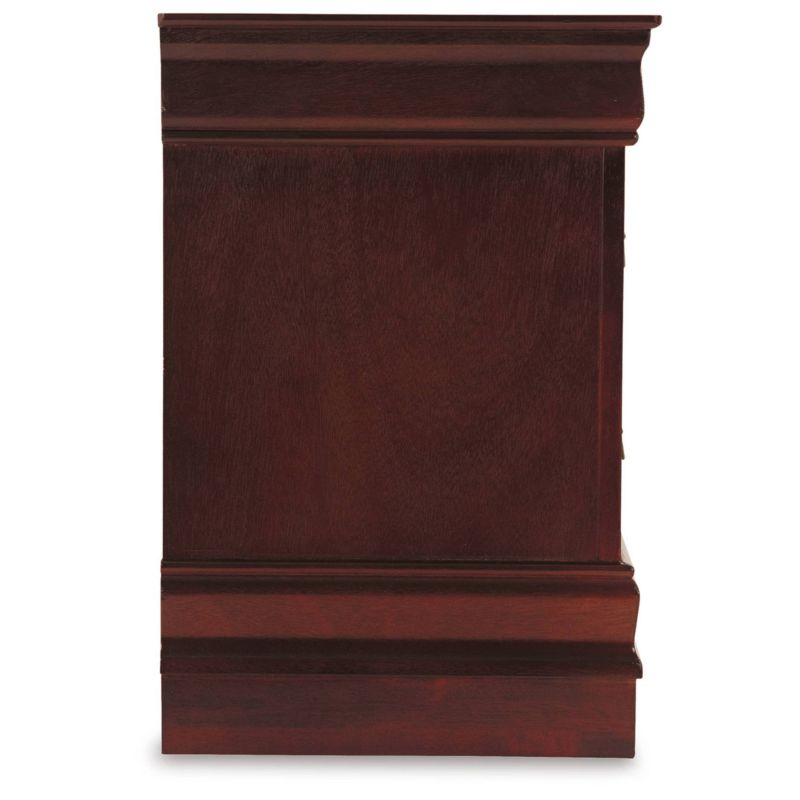 Signature Design by Ashley Alisdair Nightstand Brown/Beige: Traditional Style with Metal Glides, Storage Drawer