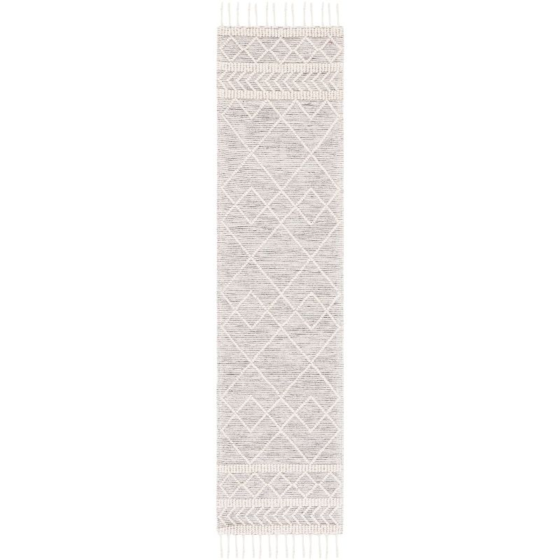 Natura NAT339 Hand Woven Runner Rug - Ivory/Black - 2'3"x9' - Safavieh.