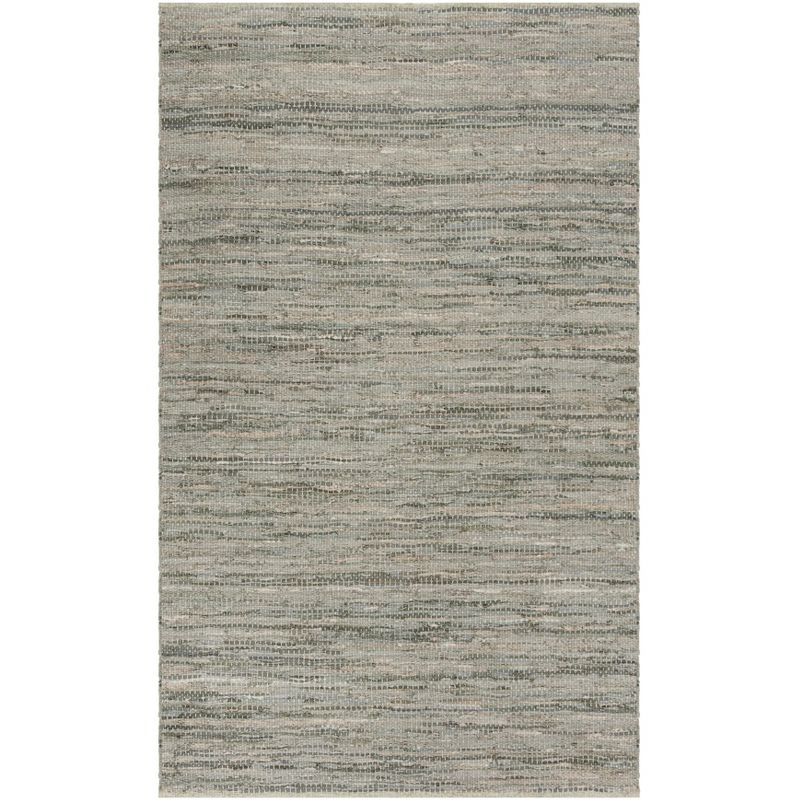 Vintage Leather VTL105 Hand Woven Area Rug - Grey - 5'x8' - Safavieh.
