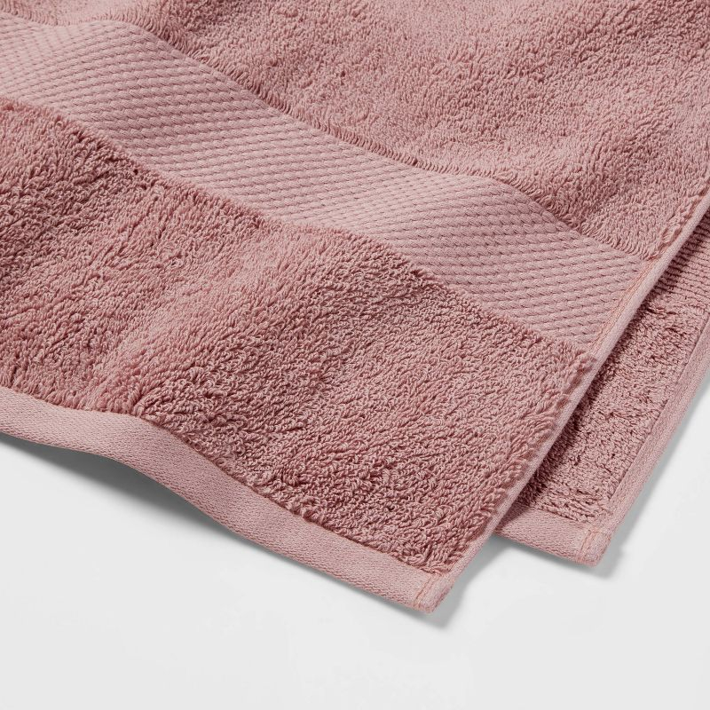 Performance Plus Bath Towel Mauve - Threshold™: Heavyweight Cotton, Fade-Resistant, OEKO-TEX Certified
