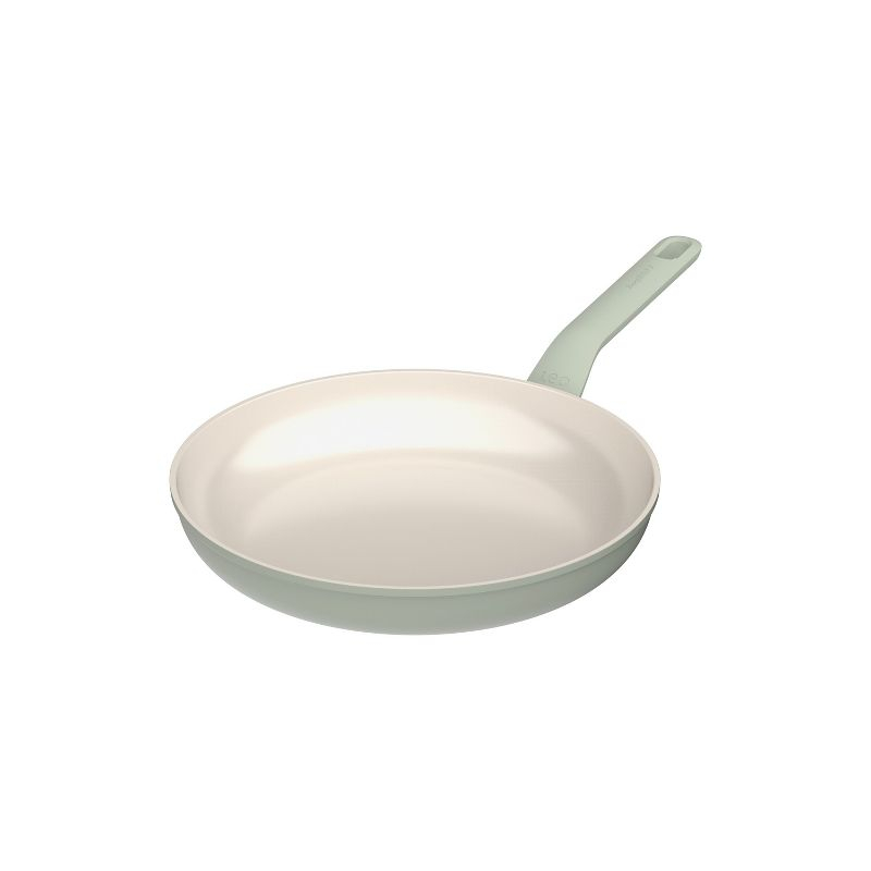 BergHOFF Balance Non-stick Ceramic 2Pc Frying Pan 9.5" and Nylon Turner 13.75", Recycled Aluminum, Sage