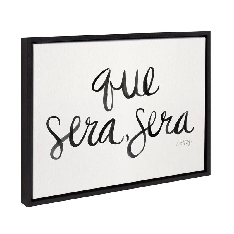 18" x 24" Sylvie Que Sera Sera Framed Canvas by Cat Coquillette Black - Kate and Laurel