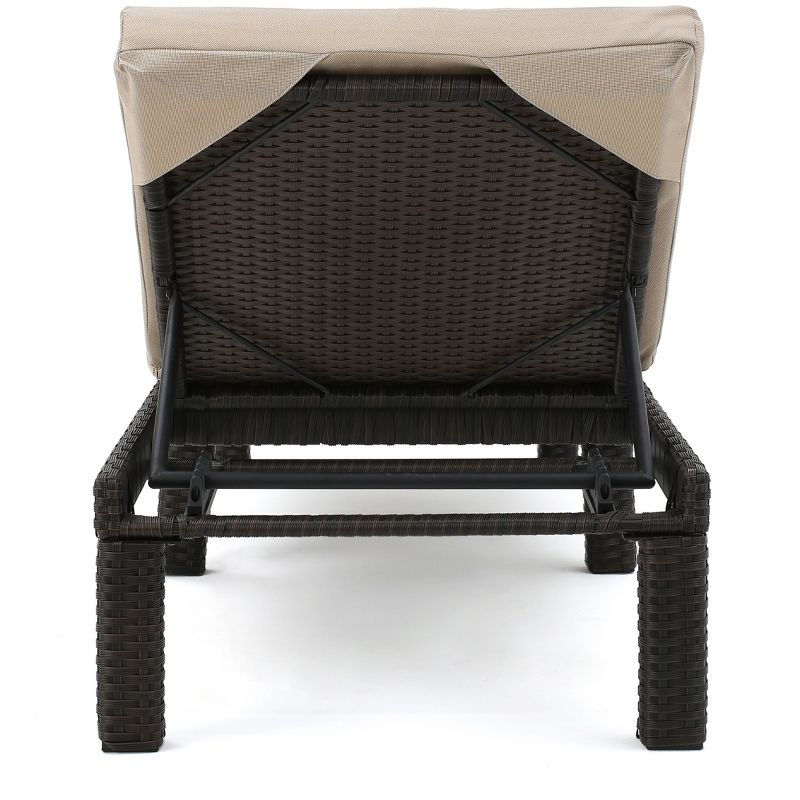 Puerta Set of 2 Wicker Chaise Lounge - Dark Brown - Christopher Knight Home