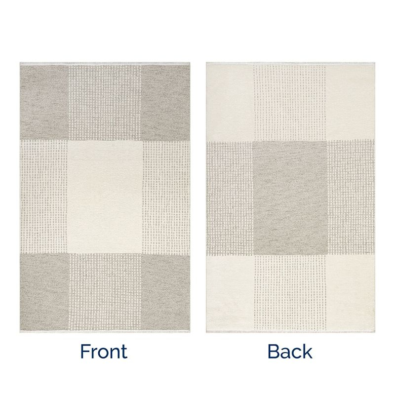 Nuloom Kirby Plaid Pet Friendly Premium Reversible Machine Washable Area Rug, 7' 10" x 10', Cream
