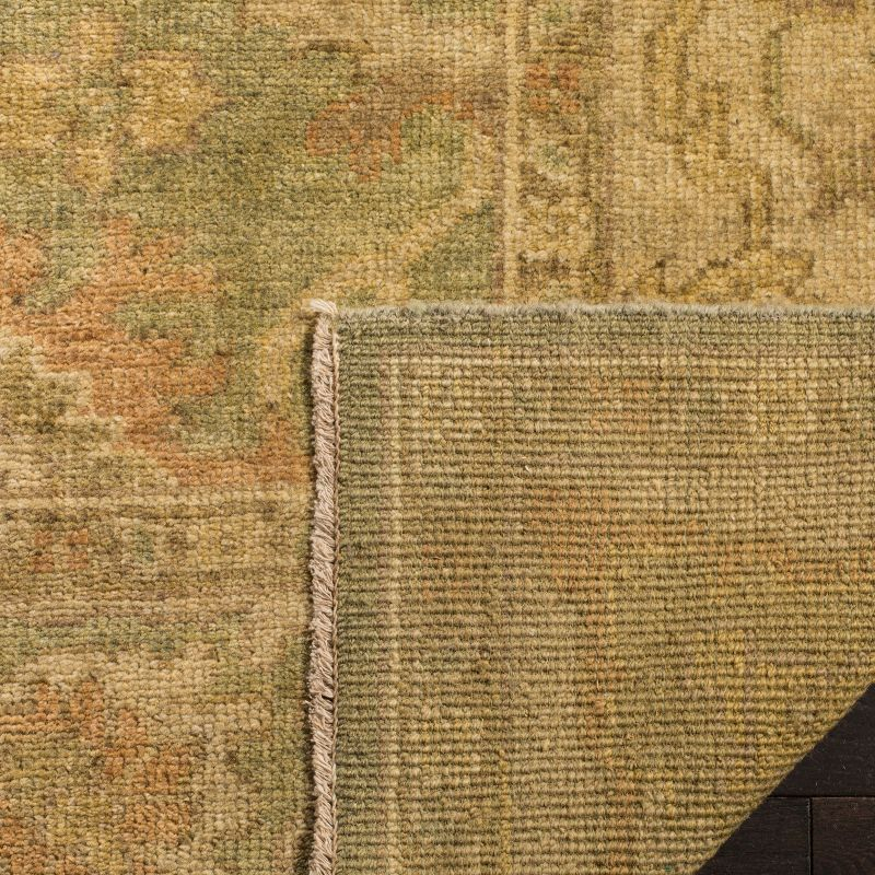 Oushak OSH115 Hand Knotted Runner Rug - Green/Beige - 3'x10' - Safavieh.