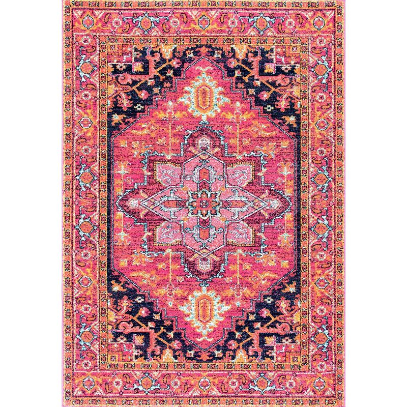 Nuloom Jaclyn Bohemian Medallion Area Rug, 2' x 3', Pink